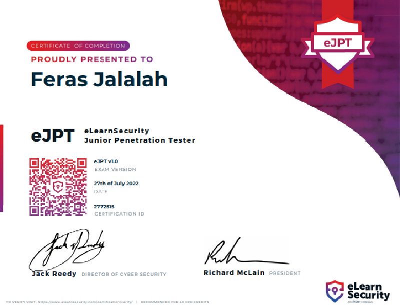 Featured image of post eJPT Notes - eLearnSecurity Junior Penetration Tester Certificate Notes